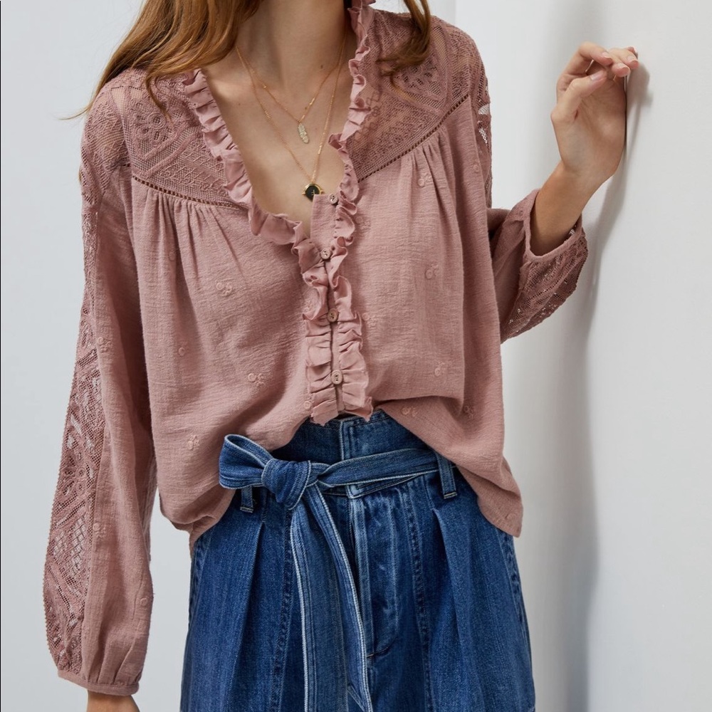 Lace button down - Picture 4 of 5